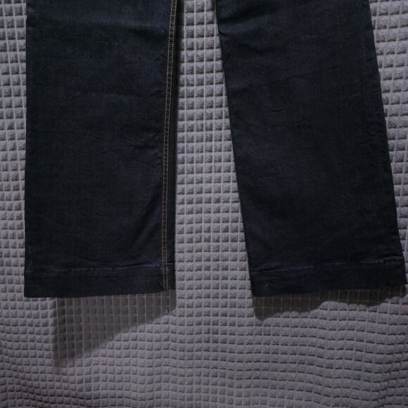 Armani Wide Leg Flared Jeans 12 32x33 Y2K USA Bellbottom Retro Glam Rock Street - Picture 4 of 16